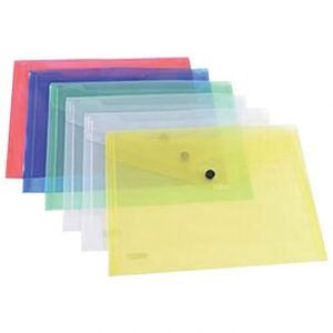 KUVERTE S GUMBOM 240X180MM PP PK6 SIAM 2147 PROZIRNE SORTIRANO