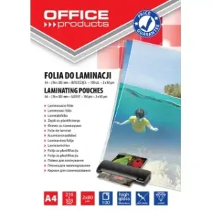 Folija za plastificiranje A4 80mic 100/1 sjajna Office products