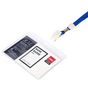 Etui za ID kartice 105x70mm s pvc kvačicom i vezicom Deli 5756 10/1 vodoravno